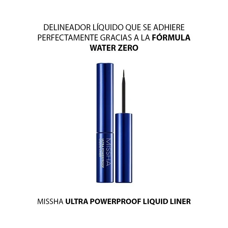 Missha México Oficial Ultra Powerproof Liquid Liner Negro Semimate