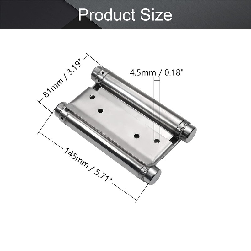 MroMax Double Action Spring Hinge 5 inches Stainless Steel Brushed