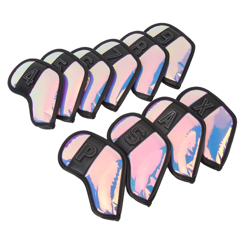 10 PCS Golf Club Head Covers PU Fabric Surface Stylish