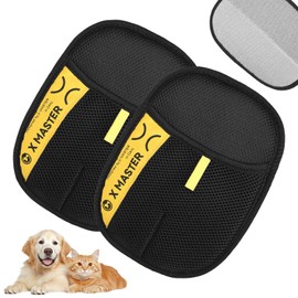 2pcs Pet Hair Removal Glove, 3 in 1 Electrostatic Gloves Pet Hair Remover Glove Multifunctional Viorane Electrostatic Pet Hair Remover Mitt for Pet Dog Cat Furniture Car Fur Removal