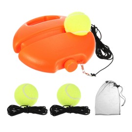 PATIKIL Tennis Train Rebound Ball with 3 String Balls, Solo Tennis Training Equipment Self Practice Portable Tennis Training Tool Rebounder Kit for Beginners Sport Exercise, Orange