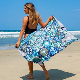 Elite Trend Microfiber Beach Towel for Adults with Bag - Extra Large 78x35 inch Lightweight Sand Free Quick Dry Towel for Travel, Swimming, Yoga, Camping