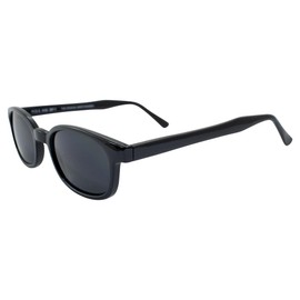 Pacific Coast Sunglasses KD's Black Matte Frame/S/D Grey Lens (21120) Rectangular Sunglasses, Adult