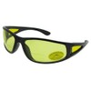 Wrap Around Non Polarized Yellow Lens Bifocal Sunglasses B131 (Shiny