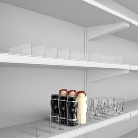 Zerodeko 10 Pcs 20CM Clear L Shape Dividers Shelf Dividers for Partition Shelf Display Exhibition Company Office Supermarket Restaurant Display Shelf
