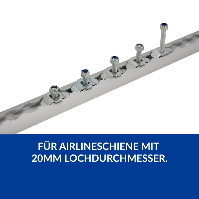 Pack of 6 | Single Screw Fitting for Airline Rail