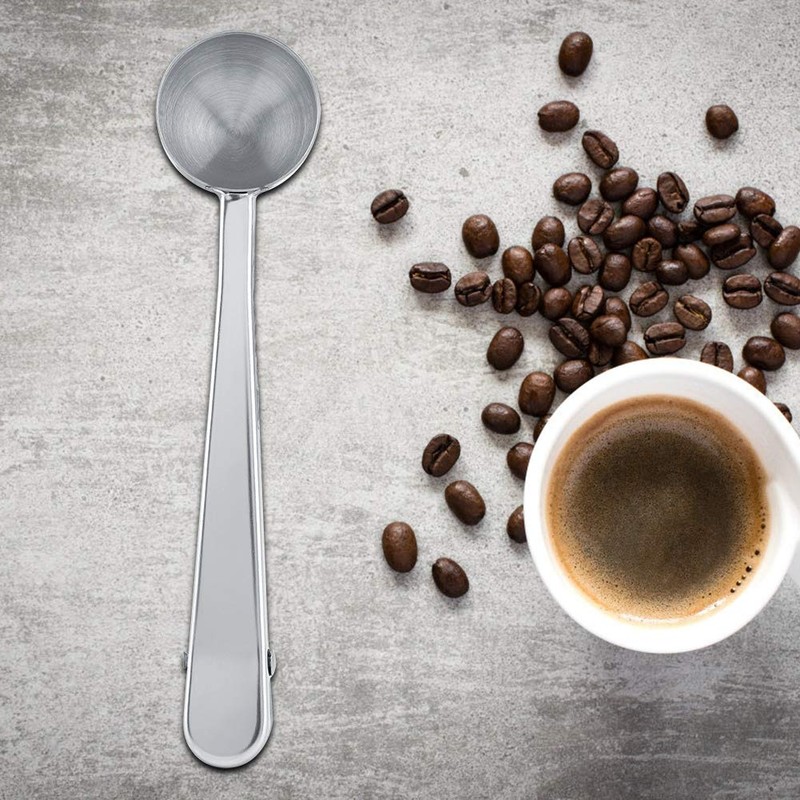 FTVOGUE Cuchara multifuncional de acero inoxidable con abrazadera de sellado,