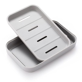 ERKXD Bathroom Soap Dishes Soap Dish Soap Holder with Drain, Soap Dispenser for Shower, Easy Cleaning, Dry, Stop Muddy Soap (White)