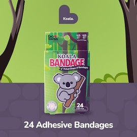 BioSwiss Vendas autoadhesivas con forma de koala, sin látex, estériles, para el cuidado de heridas, divertidos suministros de botiquín de primeros aux