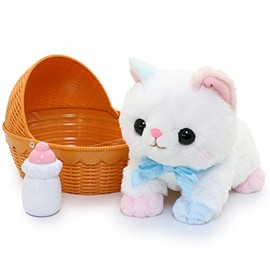 Mother Garden 506-21867 Touching Cats, Triltoise Cat & Basket (Cats, Fluffy Toy, Plush)
