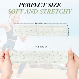 Hishexin Headbands for Women Non Slip, Stretchy Sweat Headband for Workout Yoga Running, Head Bands for Women's Hair - 8 Pack (Floral)