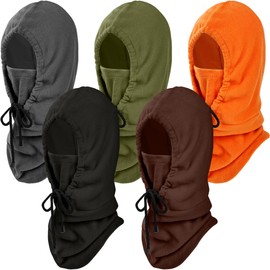 5 Pack Men Women Balaclava Winter Snow Balaclava Hood Ski Warm Head Cover Cold Weather Face Mask for Adult Winter Skiing Climbing Outdoor Sports, 5 Colors