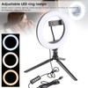 UN‑206 3‑Color 20cm Ring Light LED Tripod Stand Arc Fill