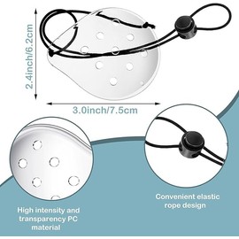 Leanockesa 2 Pcs Pieces Eye Shield Clear Patch Plastic Shield Transparent Ventilated Surgery Coverings Breathable After Surgery Protections eye Care Supplies for Patient Men Women to Prevent Sand