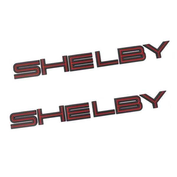 Pack of 2 Shelby Emblem 3D Car Badge Stickers Letters