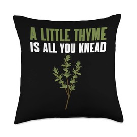 Funny Thyme Quote Love Garden Herbs Throw Pillow