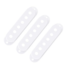 Banworks 50mm/50mm/52mm SSS Pickup Covers Set Plastic Single Coil Pickup Covers for Modern Stratocaster Squier Strat ST SQ Style Electric Guitars Pack of 3 JT/SYQG-12 White