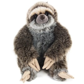 Teddys Rothenburg Soft Toy Sloth 26 cm Sitting Grey Plush Toy