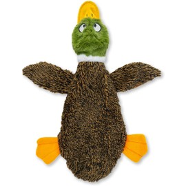 Best Pet Supplies - Juguete de Piel Divertida 2 en 1 para Perro, sin Relleno, Pato Salvaje, pequeño (PT08-S)