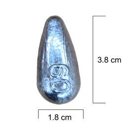 PRO FILSTAR Inline Ground Lead Fishing Set 10 x 60 g - Lead Fishing - Fishing Lead Set - Ground Fishing - Pear Lead - Lead Weight - Fishing Weights - Carp Lead - Drop Lead