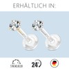 Stachelkleid Labret Chriurgenstahl 316L Bioflex Piercing Zirconia Push In Allergy