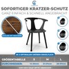36 Chair Leg Caps with Black Felt - Also Ideal
