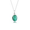 Elli Basic Malachite Gemstone Necklace, Gold-Plated 925 Silver, 925 Sterling