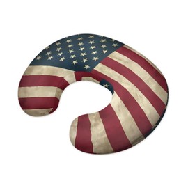 Psesaysky American Flag Baby Nursing Pillow Cover Neutral Breathable Pillow Cover for Infant Snug, Removable Soft Breastfeeding Pillow Slipcover with Hidden Zipper