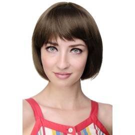 WIG ME UP - Lady Quality Wig short Page Bob fringe bangs warm golden brown 703-18