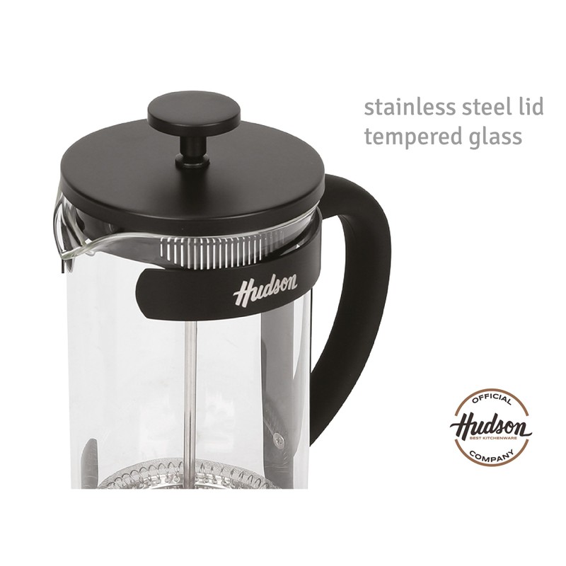 HUDSON French Press Cafetera y té, 9 tazas, negro