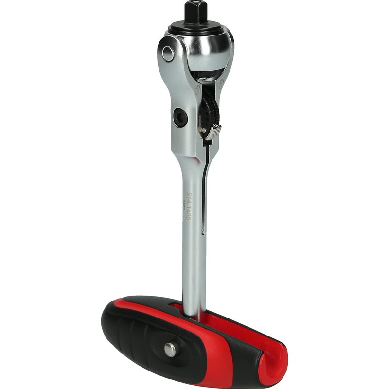KS Tools Modifix 914.1405 Mini T-Handle Swivel Head Ratchet 1/4