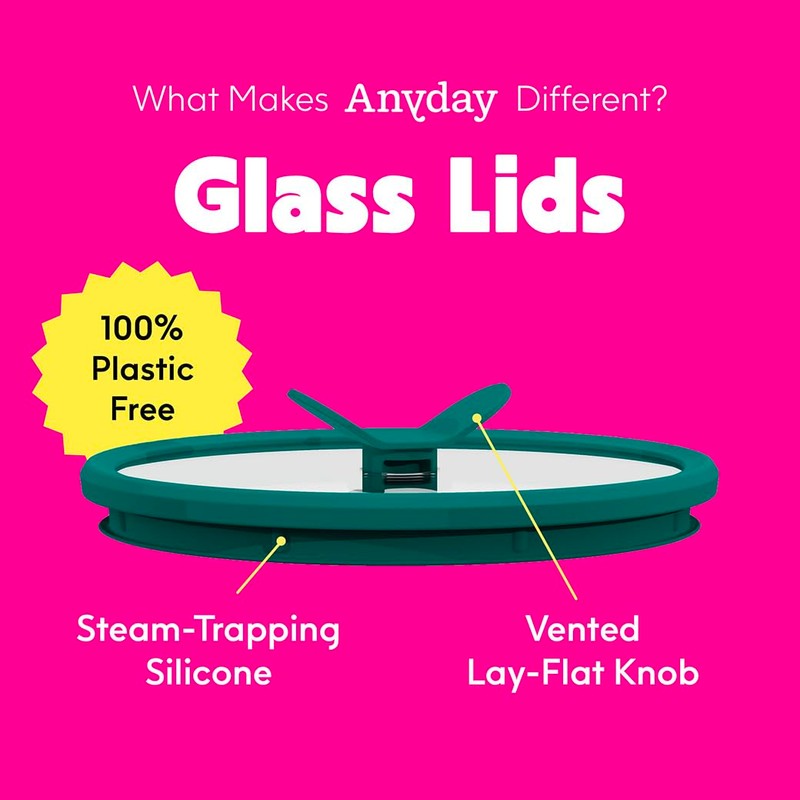 Anyday 2-Pack (2-Cup) Glass Food Storage Set with Glass Lids