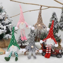 KUPETO Gnomos Navideño con Luz LED, 5 Piezas Adornos navideños para arbol de Navidad Hechos a Mano decoración de Mesa de Navidad Interior, Decoracion Navidad Hogar Regalos de Navidad (5 Colores)