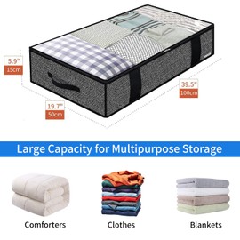 homyfort Storage Bag for Duvets and Pillows, Clothing Storage, Bedding, Blanket Organiser, Storage Container, House Moving Bag