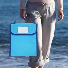 Operitacx Sticky Band Tote Bag Storage Bags for Travel File Carrier Pouch Organizer Bags for Travel Handbag Book Bag Blue Handbag Travel Handbag Clear Bookbag Nylon Student Large Test Strip