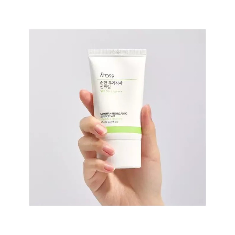 Ato99 [아토99]무기자차 선크림 50ml 1+1 자극 눈시림 없는 톤업 썬크림
