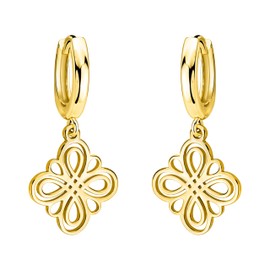 SOFIA MILANI - Women's Earrings 925 Silver - Gold Plated - Flower Creole - E2476