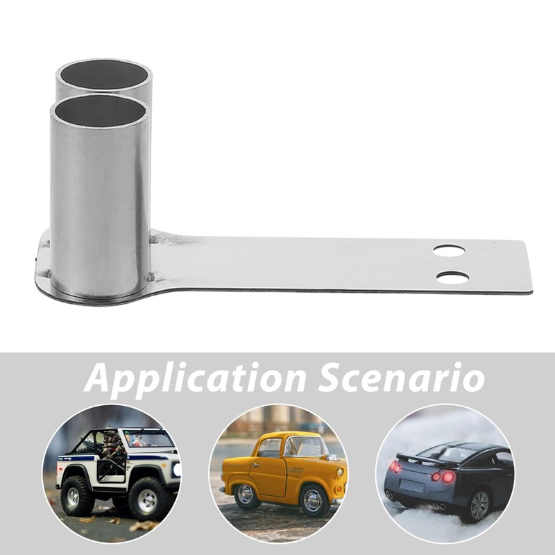 ibasenice Replacement 1:10 RC Car Simulation Exhaust Pipe Double Pipe,
