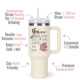 You are Beautiful 40oz Tumbler Gifts.40oz Religious Tumbler with Handle.Faith Gifts Christian Gifts for Women.Bible Verse Gifts.Spiritual Encouragement Inspirational Gifts for Women.