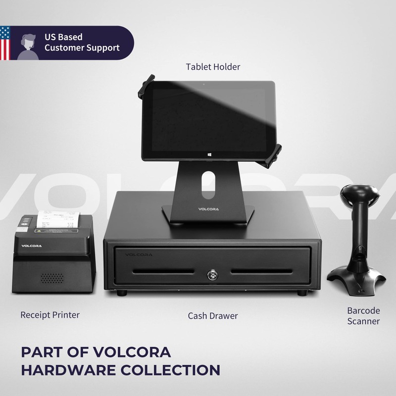 Volcora Thermal Receipt Printer, 80mm POS Printer w/Auto Cutter, USB/Bluetooth