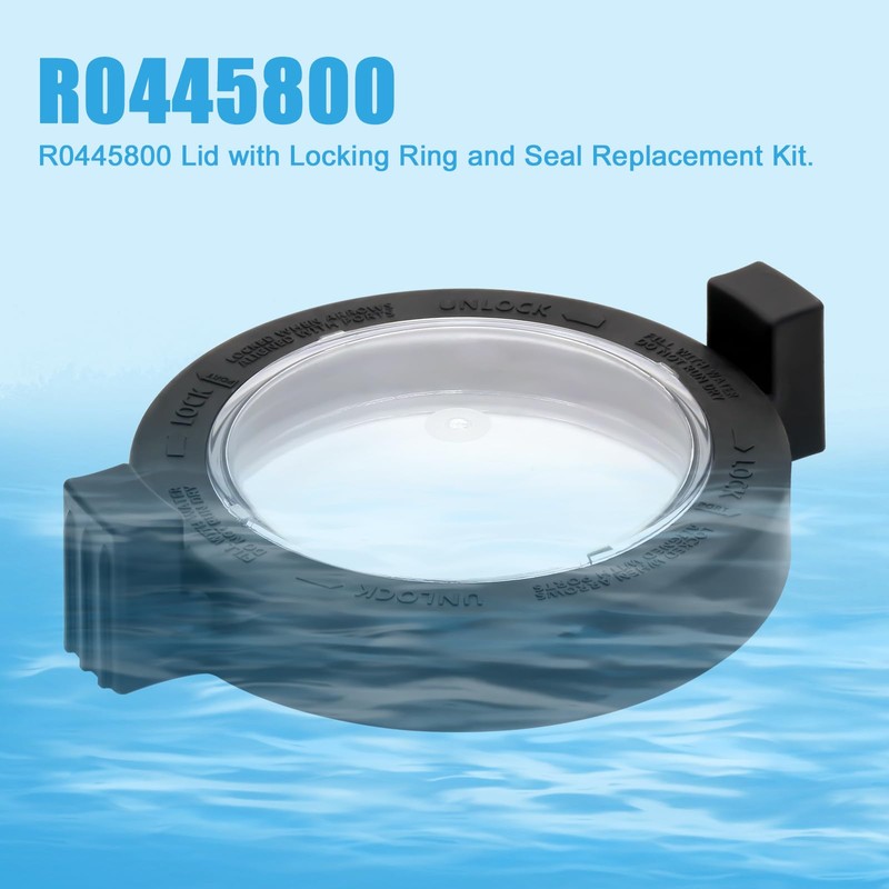 R0445800 Lid with Locking Ring, Pool Pump Lid for Zodiac