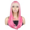 Onemily 20 Inch/50 cm Long Layered With Bangs Straight Synthetic