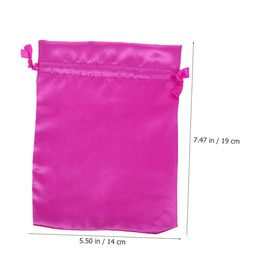 Beavorty 12pcs Satin Wig Bags for Travel Toiletry Hair Tools Storage Bag Drawstring Wedding Favour Satin Pouches Hair Extension Packaging