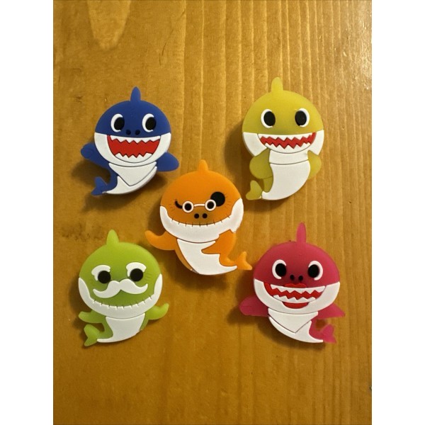 Shark Shoe Charms Set 5 Pieces