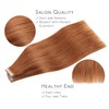 WENNALIFE Tape in Hair Extensions, 40pcs 80g 12 Inch Dirty
