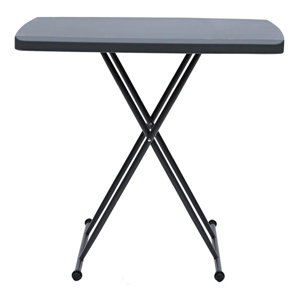 Iceberg IndestrucTable TOO 1200 Series, Personal Folding Table, Indoor/Outdoor, Commercial Grade, Charcoal, 19.5” L x 30” W x 28" H