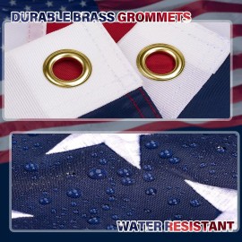 TBC 2x3 3x5 4x6 5x8 6x10 Ft American Flag Embroidered USA Nylon Better Quality - 4'X6'