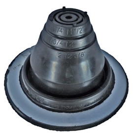 DEKTITE #1 - DF101B - Round Black EPDM Flexible Pipe Flashing, Roof Jack, Pipe Booting Flashing (for OD Pipe Sizes 1/4"- 2-1/2")