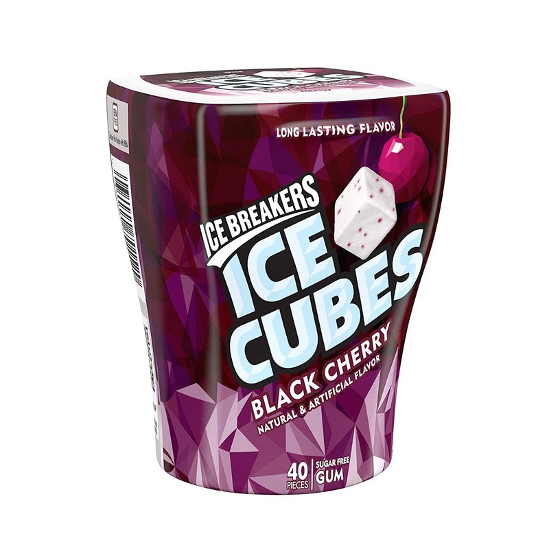 ICE BREAKERS ICE CUBES Black Cherry Flavored Sugar Free Chewing