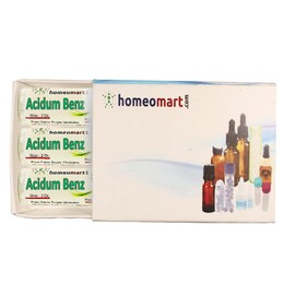 homeomart.com Acidum Benzoicum Homeopathy Pellets (Pills) in 200C Potency, Pack of 3